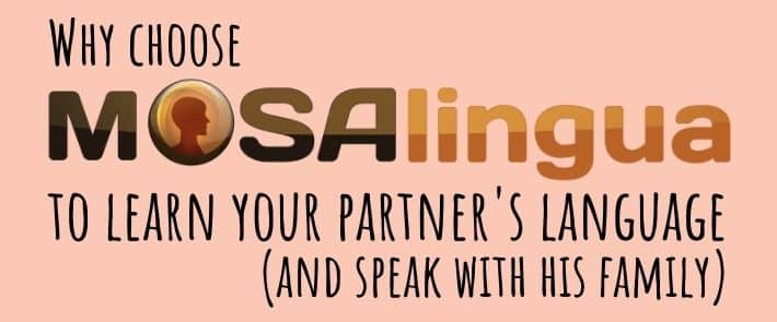 Banner of the article that advises long distance couples to choose MosaLingua to avoid the language barrier